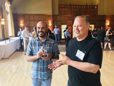 ramesh and gomer with award