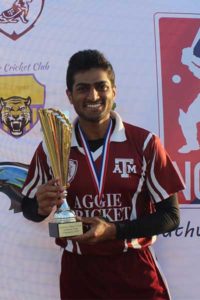 Jibran with cricket trophy