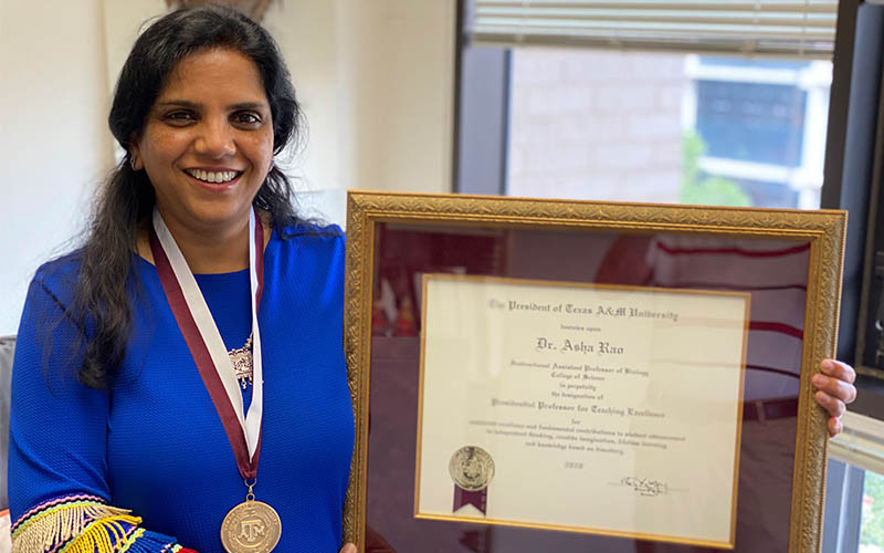 Texas A&M Biology’s Asha Rao Earns Presidential Professor Award
