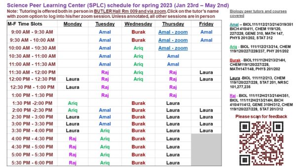 SPLC schedule slide_spring 2023 SPLC schedule, decorative there is a link on the page to the pdf