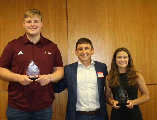 Biology Department Honors Ashton Funk and Kendall Austin with  2025  Ryan Tannehill Student-Athlete Excellence Awards